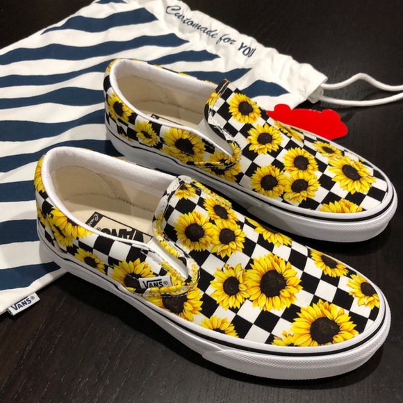vans checkerboard sunflower
